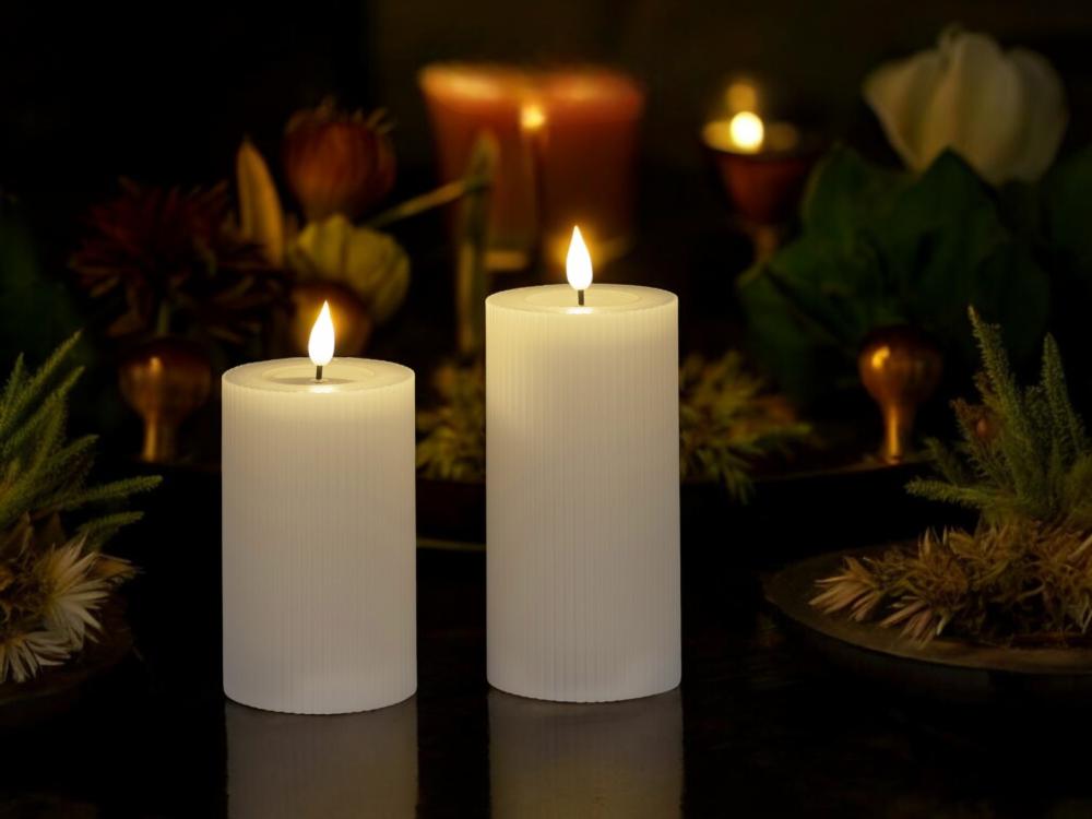 LED-Kerze 15 cm mit Echtwachs & Flackereffekt – Stimmungsvolles Licht für dein Zuhause